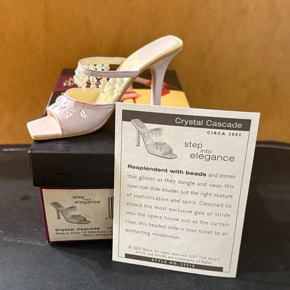 Just The Right Shoe Crystal Cascade Pink Heels - Picture 2 of 5